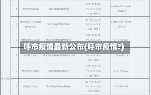 呼市疫情最新公布(呼市疫情?)-第1张图片