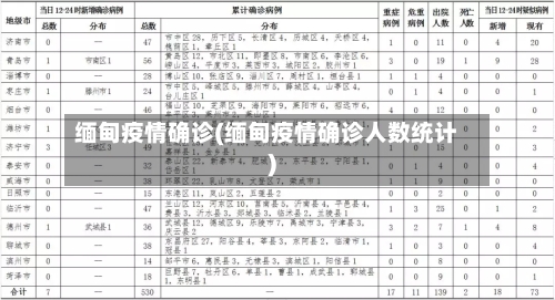 缅甸疫情确诊(缅甸疫情确诊人数统计)-第1张图片