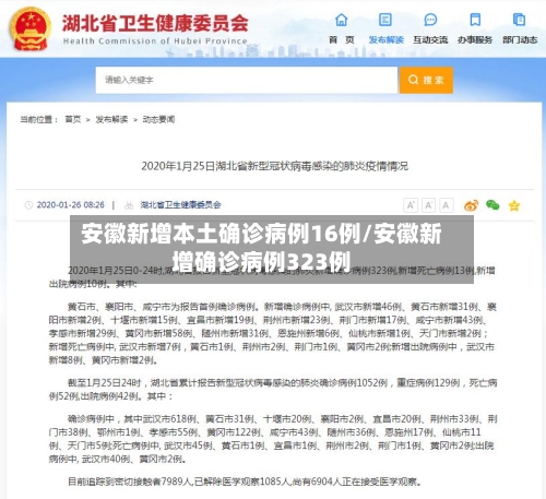 安徽新增本土确诊病例16例/安徽新增确诊病例323例-第2张图片