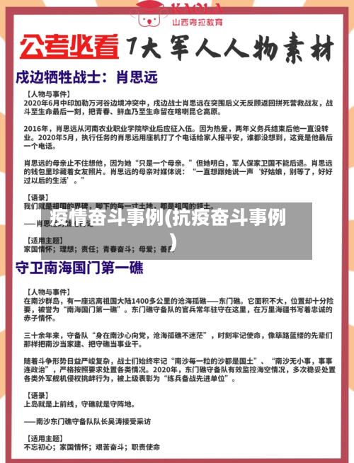 疫情奋斗事例(抗疫奋斗事例)-第1张图片